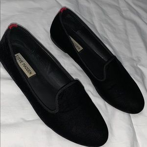 Black velvet Steve Madden loafers
